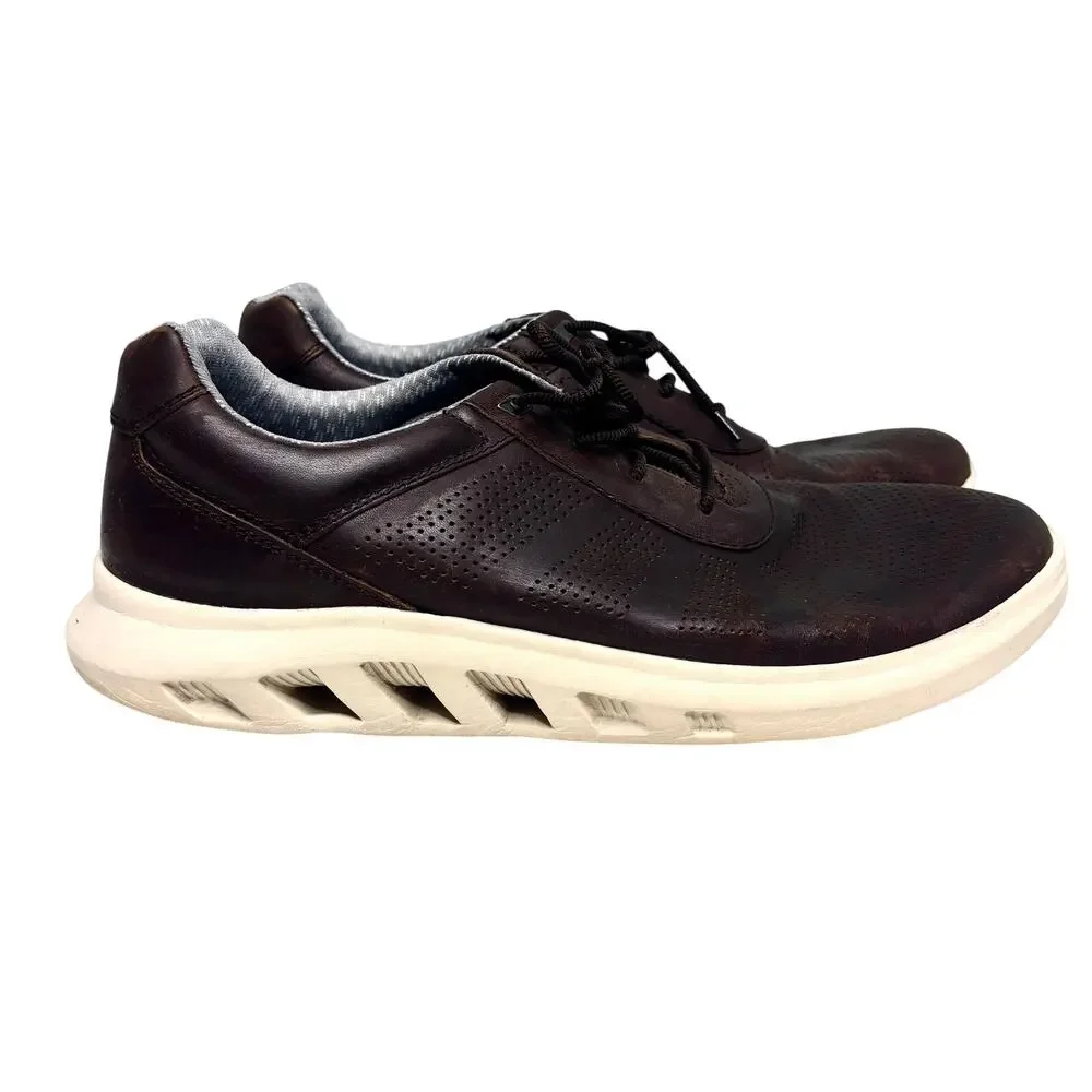 Johnston & Murphy Brown Perforated Leather Lace Up Oxford Sneaker Sole 11.5